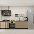 Modern Kitchen Log 3d model