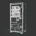 Commercial Vending Machine With Transparent Display Window And White Green Blue Design