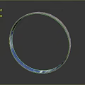 Elegant Circular Bracelet With Blue And White Shiny Patterns On Dark Background