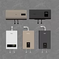 Modern Wall Mounted Water Heaters With Various Colors And Sleek Design 3d model