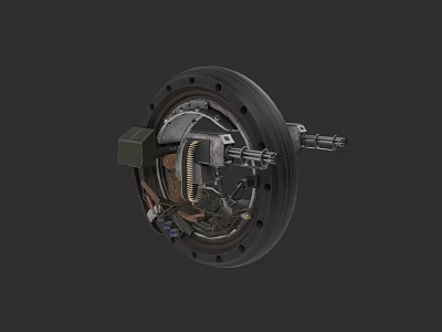 Mechanical Brake Disc Assembly 3D Model With Metal Structure Gears And Springs 3d model