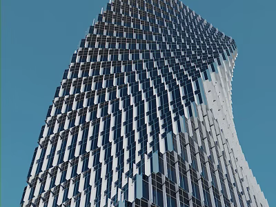 modern office building spiral building 3d model