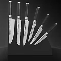 High Quality Kitchen Knife Set With Various Blade Types And Ergonomic Handles 3d model