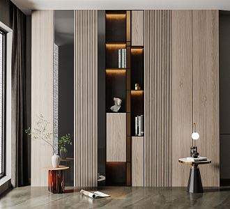 Modern Decorative Cabinet Decorative Cabinet Background Wall 3d model