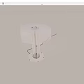 Modern Transparent Table Lamp With Hexagonal Base And Vertical Light Tubes