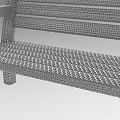 Leisure Garden Bench With Mesh Design And Armrests Outdoor Simple Structure For Relaxation