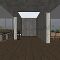 Modern Hotel Public Lounge Area With Comfortable Seating Wooden Flooring And Large Windows