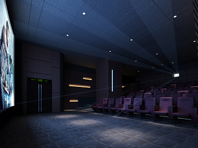 Movie Hall Modern Cinema 3d model