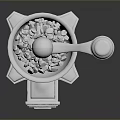 White Vintage Grinder 3D Model Created With Computer Design And Rendering Tools