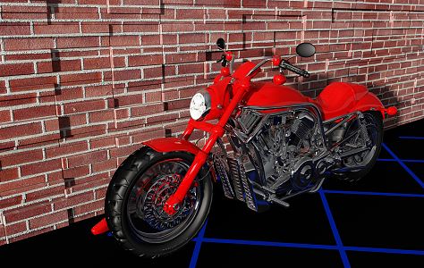 Modern Motorcycle 3d model