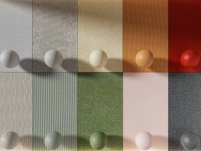 Various Colors and Textures of Wainscoting Panels Interior Design Selection 3d model