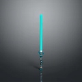 Blue Lightsaber Weapon With Glowing Blade Detailed Hilt And Sci Fi Design