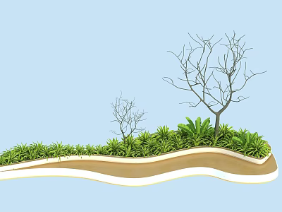 Comfortable Outdoor Chair for Garden Patio with Weather Resistant Material and Natural Style 3d model