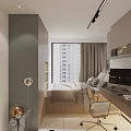 Modern Living Dining Room Interior With Sofa Coffee Table TV Wall Plant And Decorative Painting