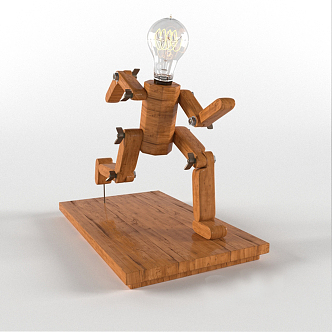 Industrial LOFT shaped table lamp 3d model