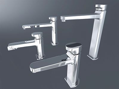 Modern faucet stainless steel faucet 3d model