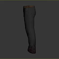 Gray Straight Leg Pants With Brown Leather Belt And Red Ankle Details For Men