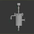 Stainless Steel Industrial Pressure Vessel With Green Yellow Valves Pipes And Fittings