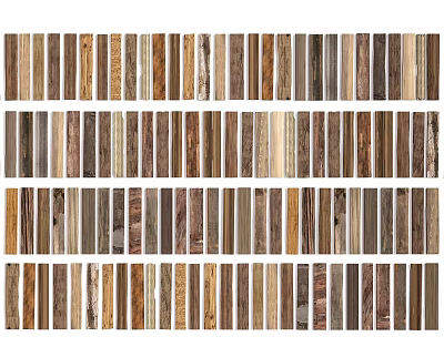 Stone and Wood Material Samples with Various Textures Neatly Arranged 3d model