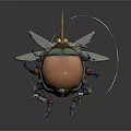 Game Movie Insectoid Character With Yellow Body Green Exoskeleton Wings And Transparent Ring
