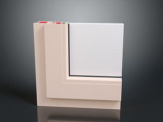 Plastic steel windows, aluminum alloy windows, double-glazed windows, daily necessities 3d model