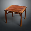 Traditional Wooden Square Table With Carved Legs And Smooth Tabletop Design
