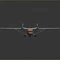 Classic White Seaplane Featuring Red Nose Twin Propellers Twin Tails and CCCP Markings