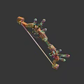 Colorful Bow Weapon With Geometric Shapes And Vibrant Orange Pink Blue Parts