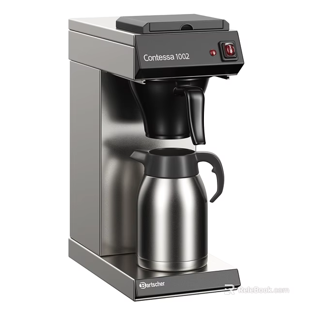 Stainless Steel Coffee Maker With Thermal Carafe For Modern Kitchen Use 3d model 