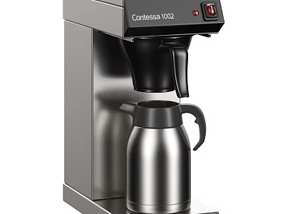 Stainless Steel Coffee Maker With Thermal Carafe For Modern Kitchen Use 3d model