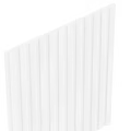 White Decorative Building Components With Vertical Stripes And Geometric Textures