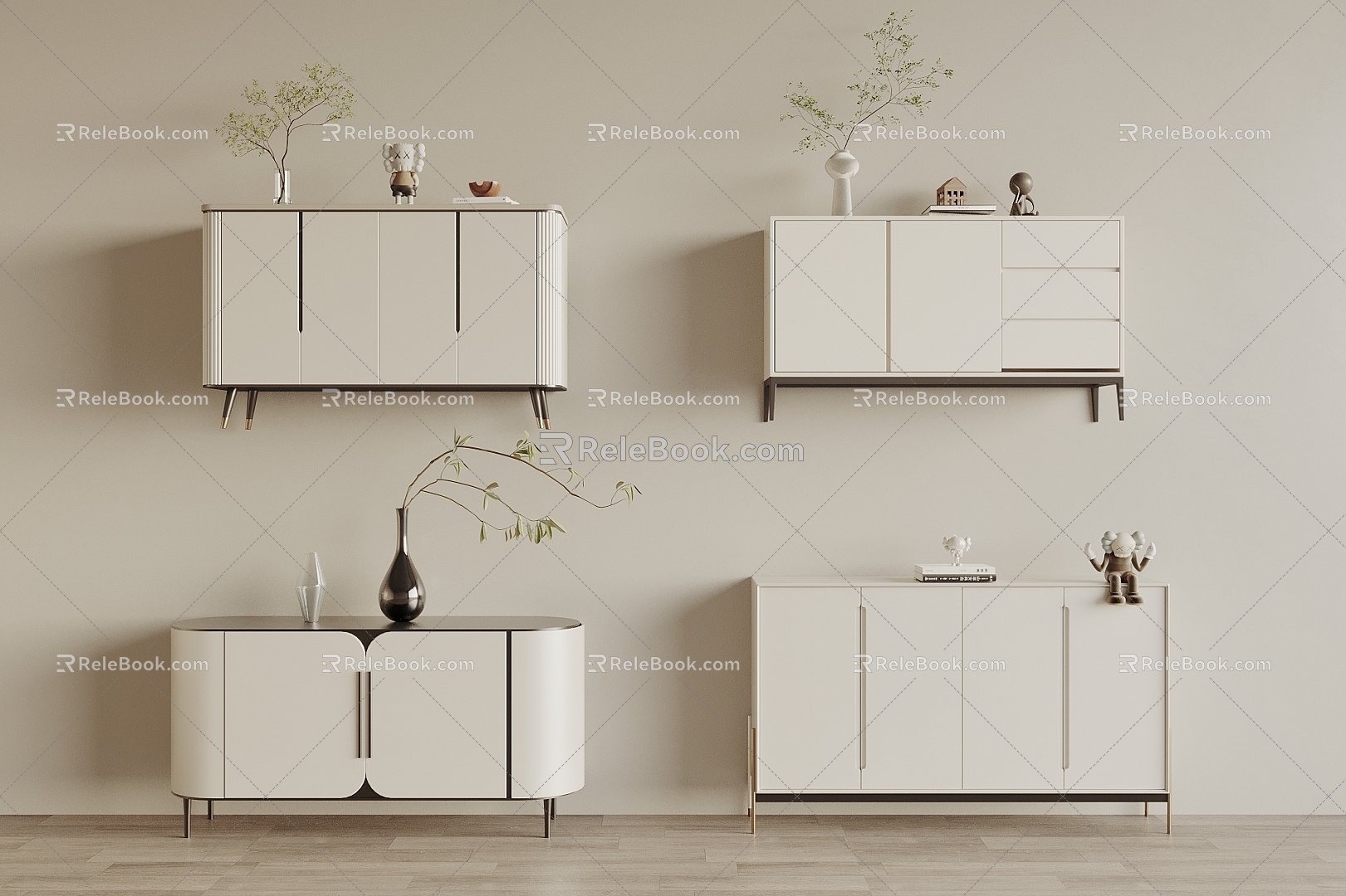 Side Cabinet Entrance Cabinet Low Cabinet Sideboard 3d model