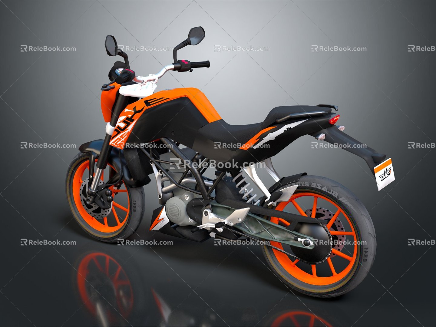 Modern motorcycle two-wheeled motorcycle off-road motorcycle road racing motorcycle motor vehicle 3d model