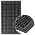 Stacked Textured Grid Floor Mats With Different Hole Patterns And Designs 3d model