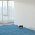Comfortable Woven Padded Wheeled Low Stool For Convenient Movement In Home And Office Interiors