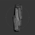 Natural Stone Sculpture With Rough Surface And Irregular Natural Texture Design