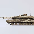 Highly Detailed Modern Military Tank With Camouflage Paint Main Gun And Tracks