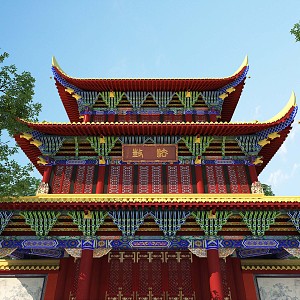 Ancient Chinese-style Drum Tower 3d model