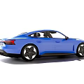 Audi Blue Coupe Car With Black Roof Sleek Lines And Black Alloy Wheels
