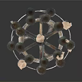 Classic Multi Tiered Metal Candle Lighting Fixture Combination With Decorative Hanging Pendants