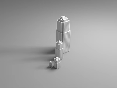 Modern Commercial Equipment Display Structures With Different Sizes And White Design 3d model