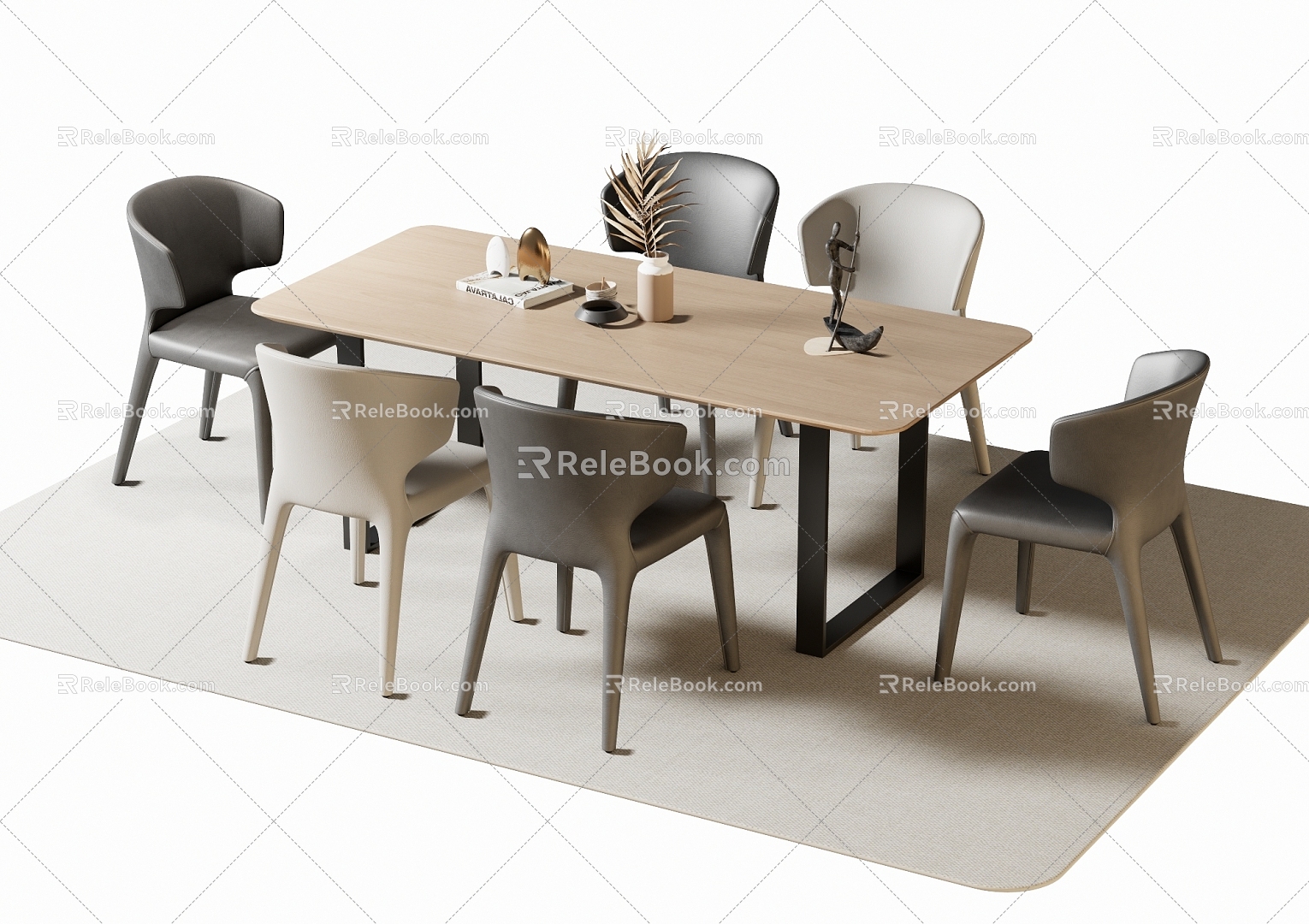 Dining Table and Chair Dining Chair 3d model