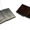 Vintage Antique Books With Open Illustrated Pages And Brown Cover