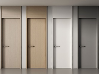 Single door, top door, swing door, bedroom door, painted door, solid wood door, room door 3d model