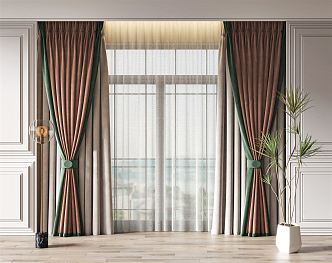 Modern Curtains 3d model