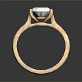 Rose Gold Ring Featuring Blue Gemstone With Elegant Design And Reflection 3d model