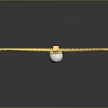 Fashionable Gold Double Layer Chain Necklace for Women with Pearl Pendant Design