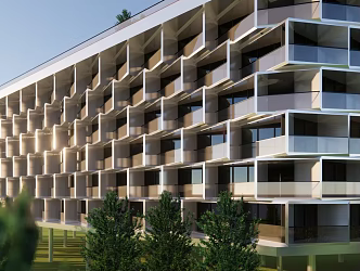 Modern Office Building Simple Office Building Industrial Park 3d model