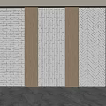 Wall panel background wall 3d model