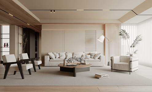 modern living room home living room 3d model